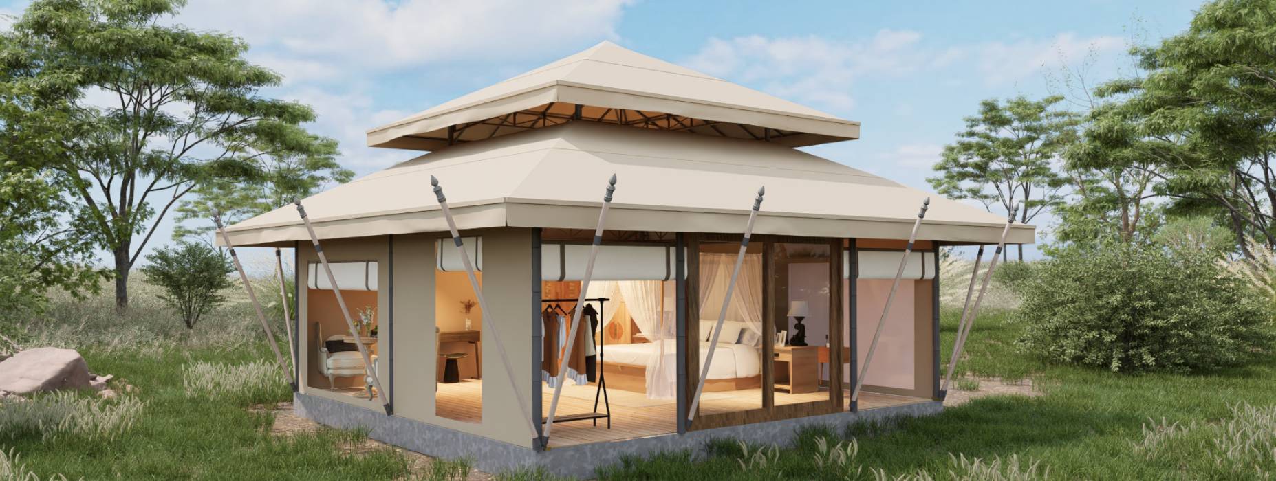 锡林郭勒盟户外野奢帐篷